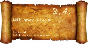 Wágner Alexa névjegykártya